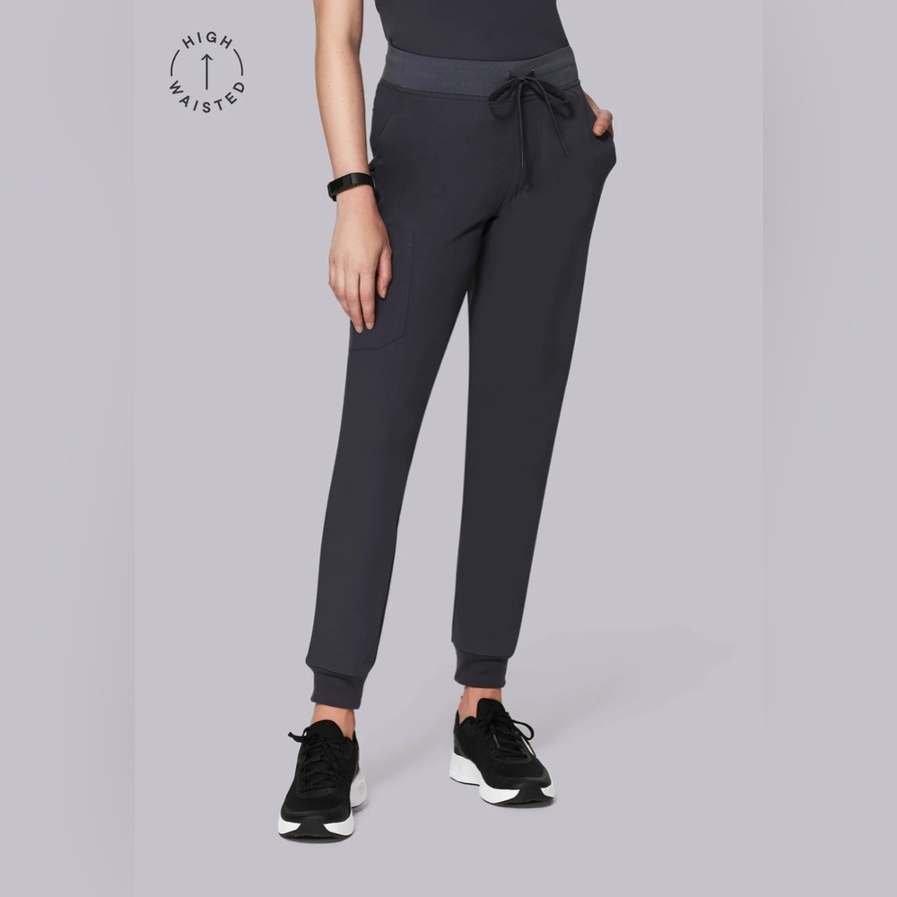 NWT Mandala High Waisted Jogger Scrub Pants Gray Large Tall